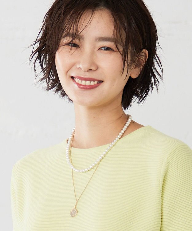 J.PRESS LADIES 【3WAY】 パールコイン 2連 ネックレス ゴールド系