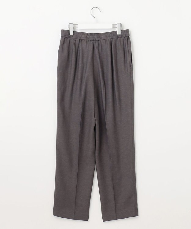 自由区 【XSサイズ～/洗える/セット着用可】キュプラリネンシャンタン イージーテーパードパンツ グレー系