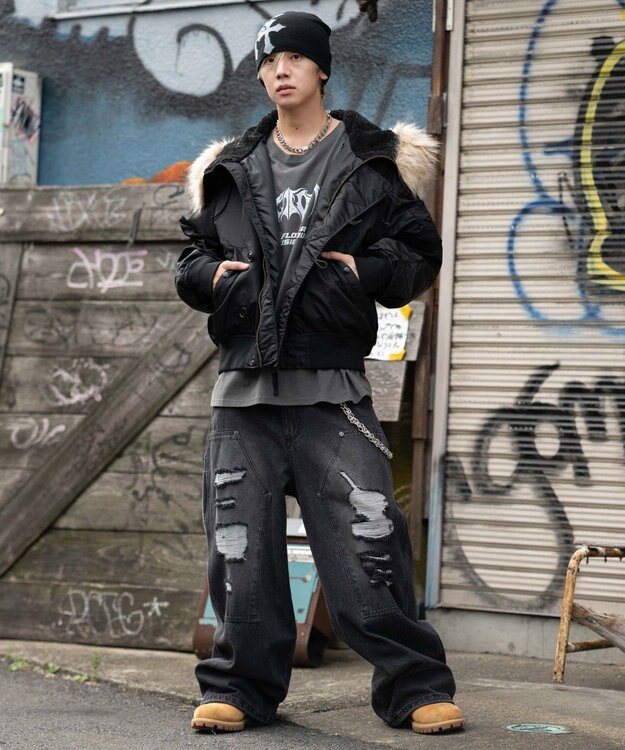 WEGO 【ユニセックス着用ITEM/MLサイズ展開】N2B ブラック