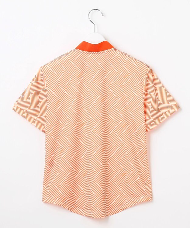 23区GOLF 【WOMEN】「HYGRA」幾何柄清涼カットソー オレンジ系5