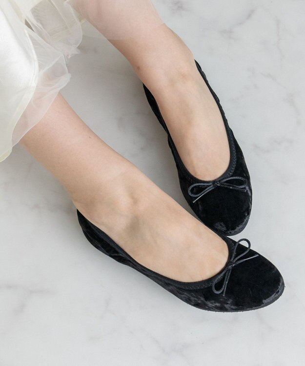 Bridget Birkin 【Bridget Birkin】ラウンドデイリーバレエシューズ ブラック雑材