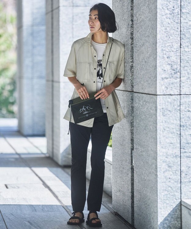 JOSEPH ABBOUD MOUNTAIN 【レディースシルエット・2WAYストレッチ/撥水】コーデュラ クライミング パンツ ブラック系