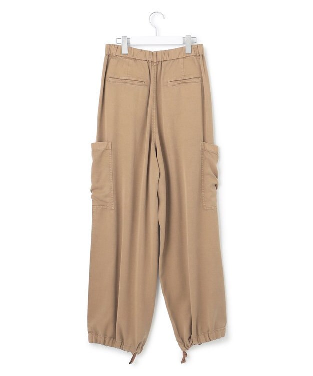 23区 L 【SLOW/一部店舗限定】ガーメントツイル ワイドタック パンツ ベージュ系