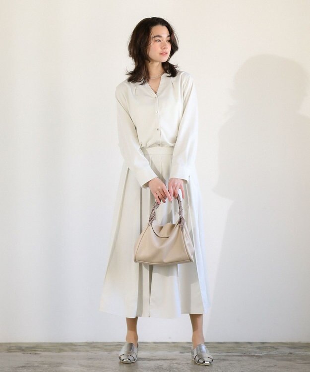 Green Parks ３ＳＥＴスカーフ付コードハンドルバッグｉｎポーチ Beige