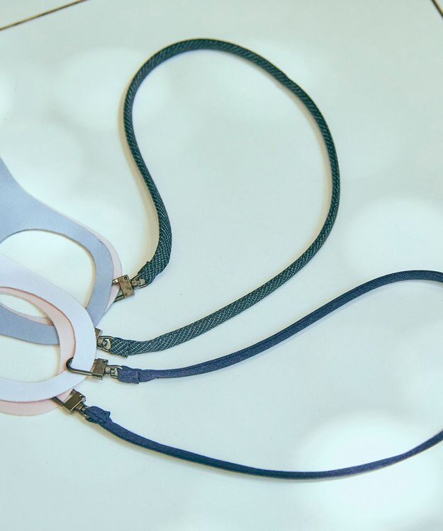 KASHIYAMA マスクストラップA ミディアムグレーストライプ