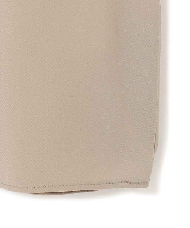 ICB 【接触冷感・UVケア・速乾・洗える】BackSatinAmunzen 5分袖ハイネックブラウス クリームブラウン系