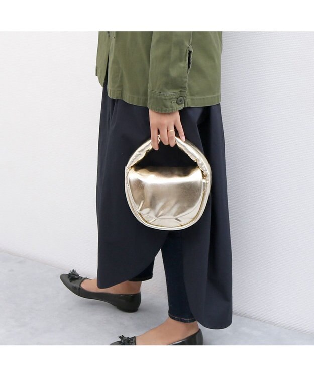 UNBILLION カシュカシュ cachecache / ハーフムーンワンハンドルミニショルダー ライトゴールド