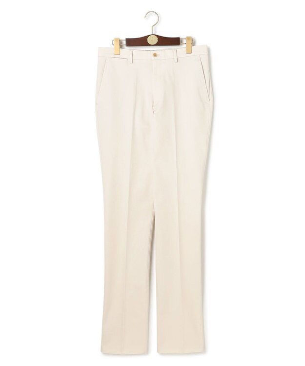 J.PRESS MEN 【ストレッチ】トリコチン ステムテーパード パンツ ホワイト系