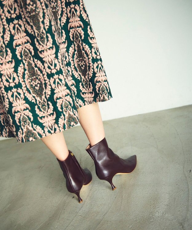 GRACE CONTINENTAL オーナメントジャガードスカート グリーン