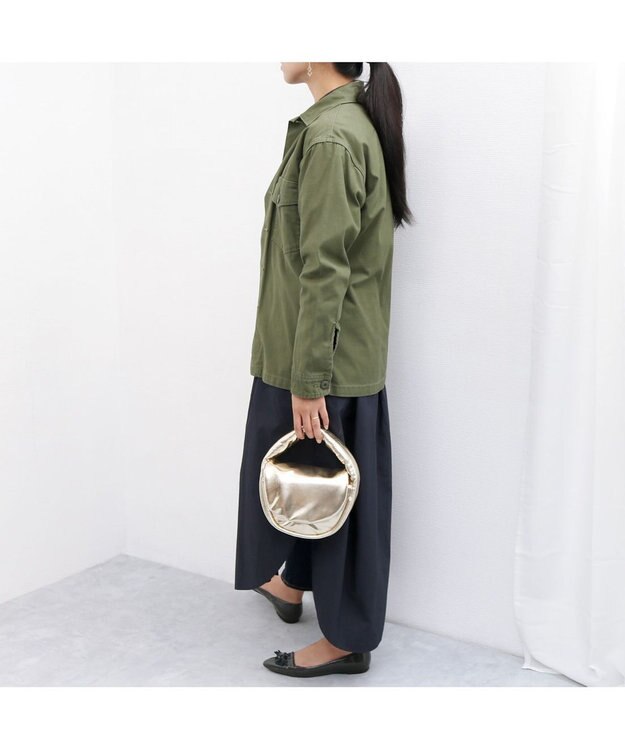 UNBILLION カシュカシュ cachecache / ハーフムーンワンハンドルミニショルダー ライトゴールド