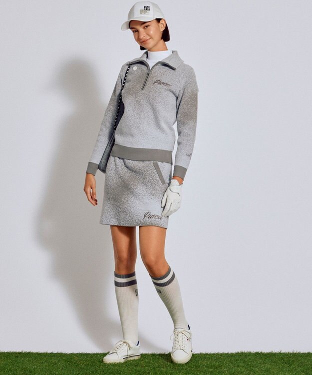 PW CIRCULUS 【手洗い洗濯可】 【WOMEN】グラデーションニット ゴルフウェア レディース グレー系