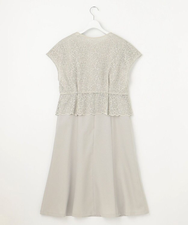 自由区 【カタログ掲載・洗える】レースブラウスコンビ ワンピース サンドベージュ