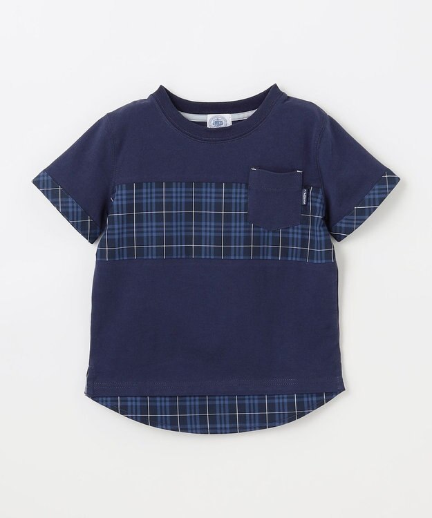 J.PRESS KIDS 【110-130cm】マドラスＴシャツ ネイビー系