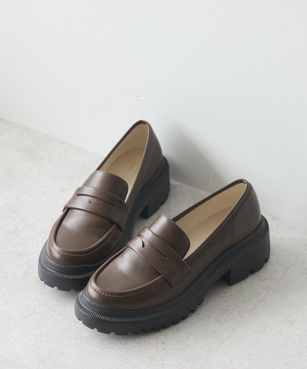 earth music&ecology ＯＲｉｅｎｔａｌ　ＴＲａｆｆｉｃ　厚底ローファー Brown