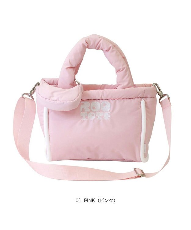 ROOTOTE 3643【ふわふわ軽量】SC.デリ.パファー-A 01：ピンク