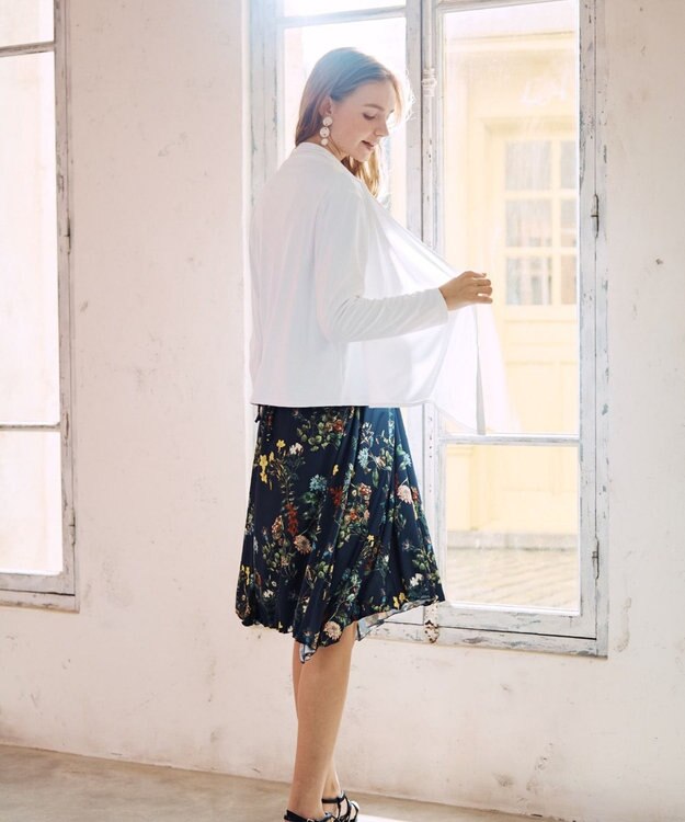 San-ai Resort（三愛水着楽園） 【UPF50＋】ショート丈羽織り　M・L【San-ai Resort（サンアイリゾート）】 ホワイト