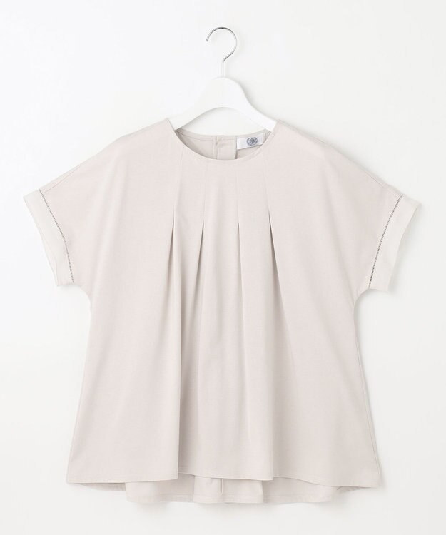 J.PRESS LADIES 【洗える・接触冷感】プレーティングジャージー フレア カットソー グレージュ系