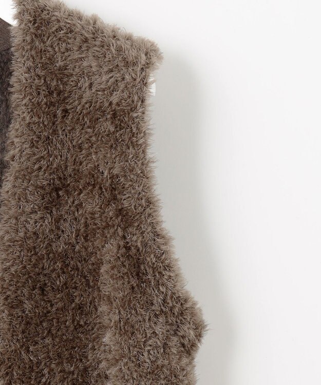 自由区 【カトリエムブーケ】Gilet de fourrure ファージレ モカ