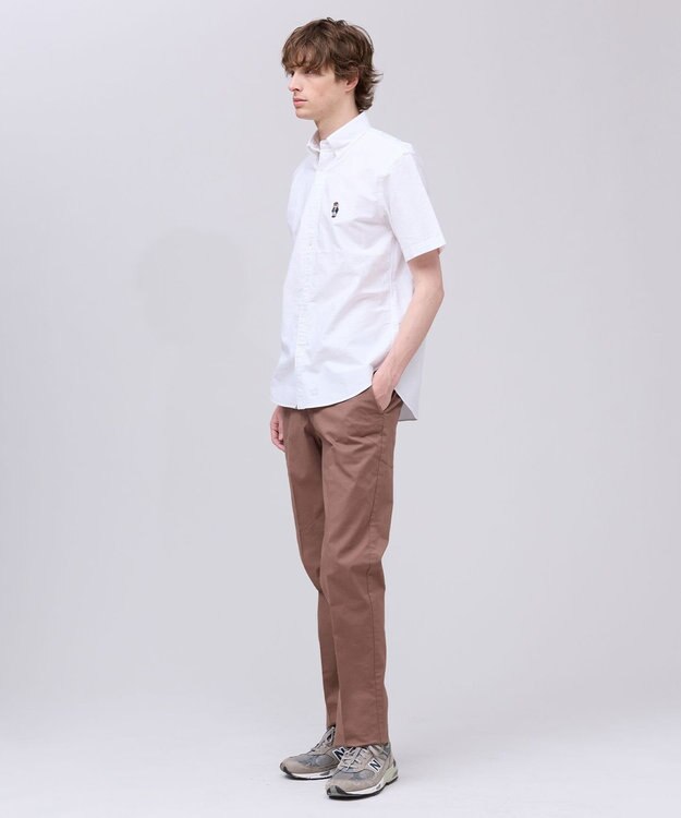 J.PRESS MEN 新デザイン【BULLDOG BOY】オックスフォード 半袖シャツ / B.D. ホワイト系