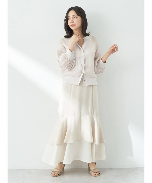 earth music&ecology シアーラメカーディガン Beige