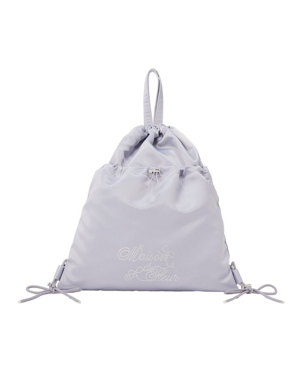 Maison de FLEUR キャザーリボンナップサック Gray