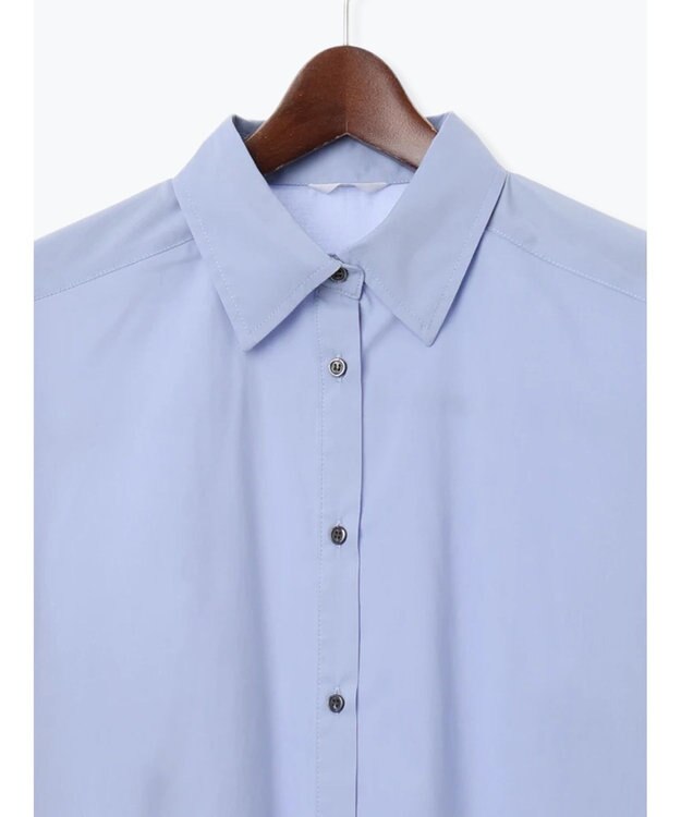 Te chichi ピンタックフレアカフスシャツ サックスブルー