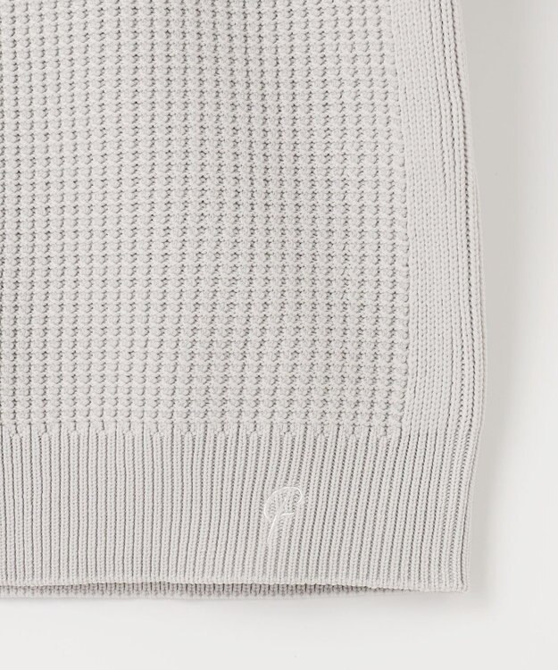 23区GOLF 【23Fondation/WOMEN】ワッフル ニット ライトグレー系