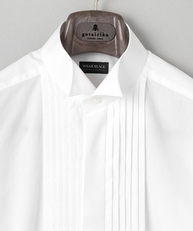 GOTAIRIKU 【WEAR BLACK】ブザム比翼ウィングカラー ドレスシャツ ホワイト系