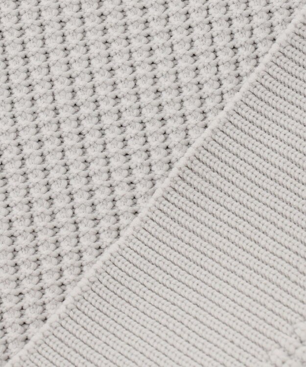 23区GOLF 【23Fondation/WOMEN】ワッフル ニット ライトグレー系