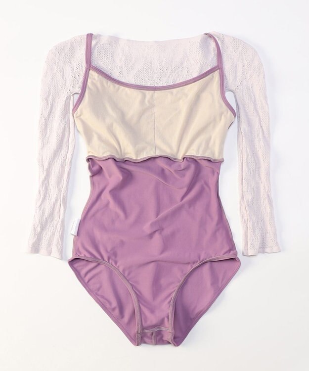 Chacott ７分袖レオタード グレイッシュライラック