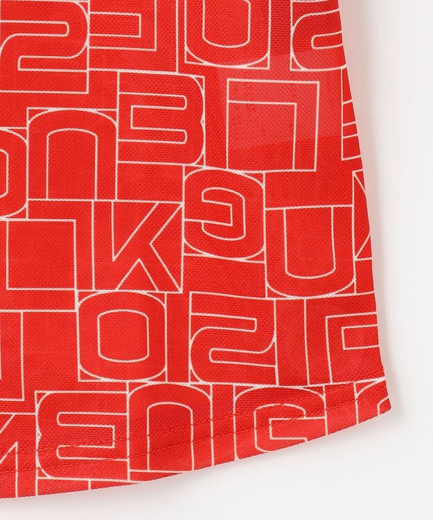 23区GOLF 盛夏対応のマルチ機能【接触冷感・UVケア・吸水速乾】【WOMEN】総ロゴ カノコシャツ オレンジ系5