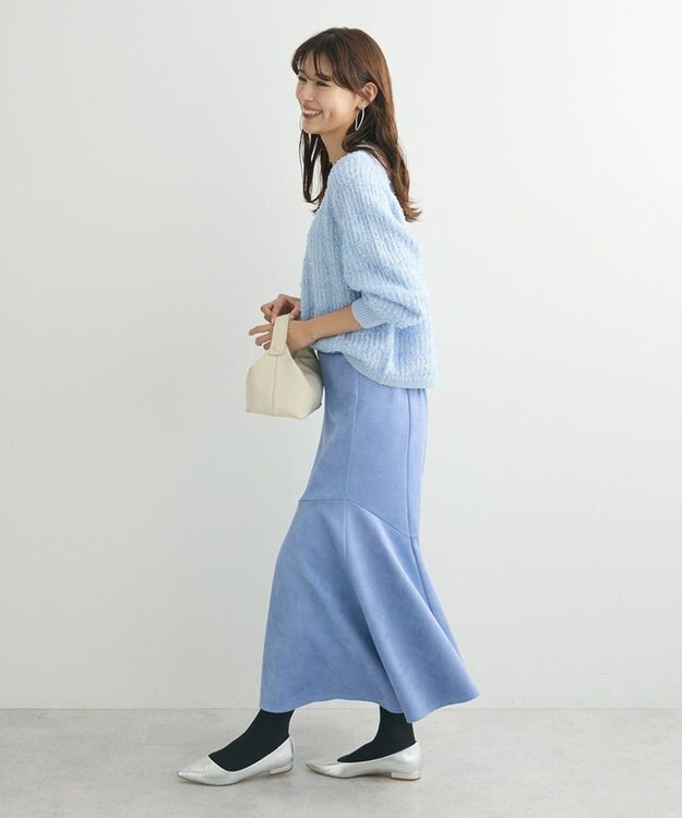 Green Parks テープヤーンニットプルオーバー Blue