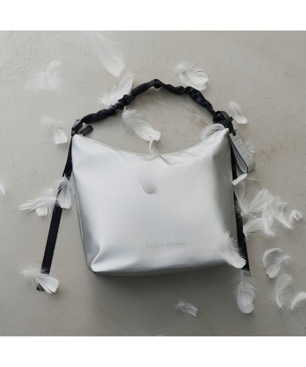 PELLE BORSA ハンドルポイントショルダーバッグ Cheers チアーズ 5210 シルバー