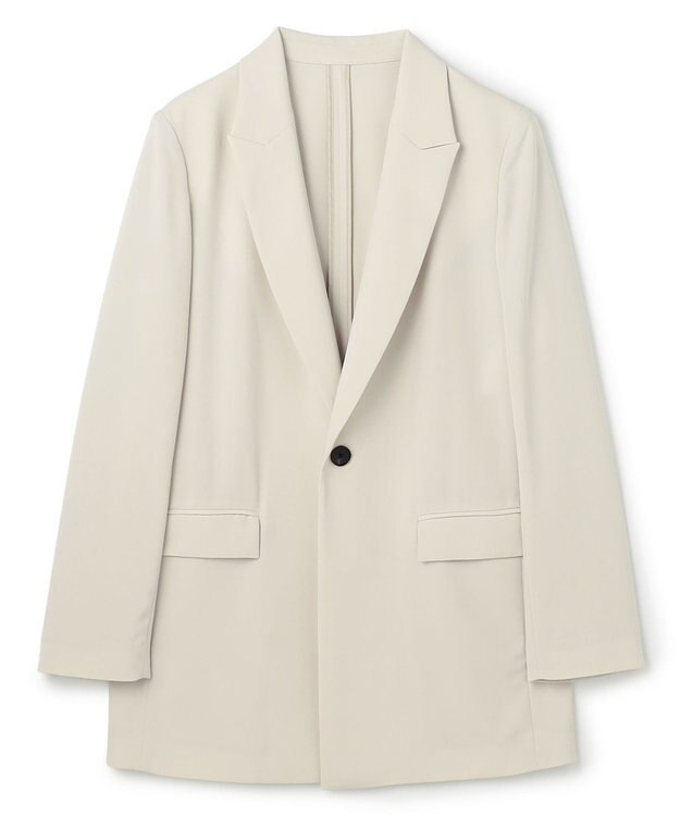 uncrave クールタッチツイル シングルジャケット グレージュ