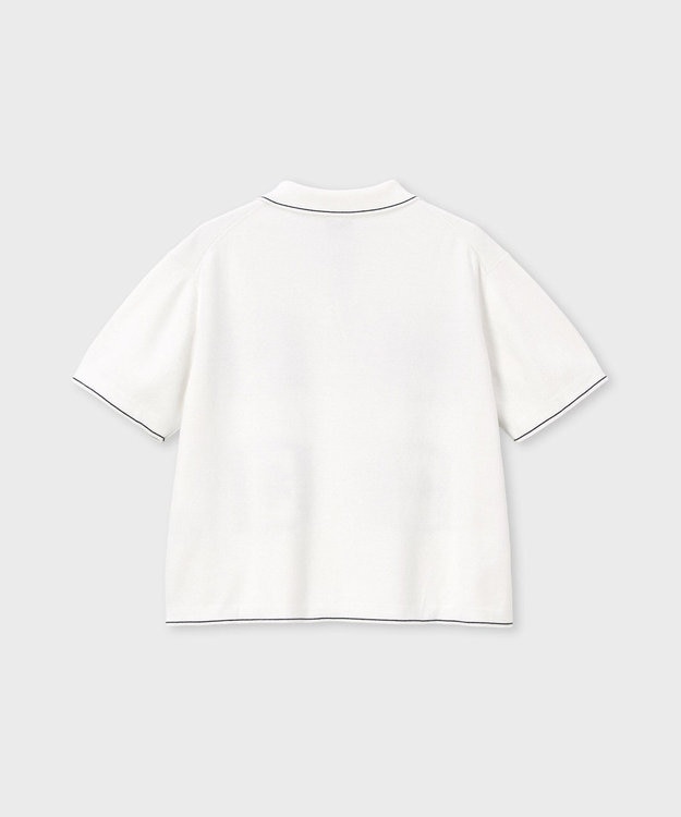 Paul Smith ハンドクラフトエンブロイダリー 半袖ニットシャツ ホワイト