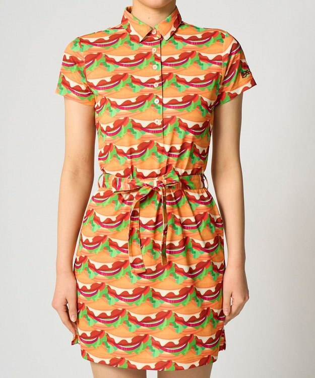 FILA GOLF／marie claire 【Loudmouth】柄ワンピース Burger Mania