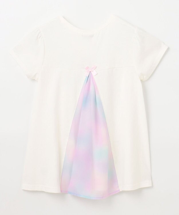 ANY KIDS 接触冷感 しろくま バックシャン Tシャツ エクリュ×レインボー