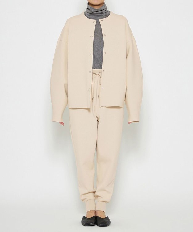 uncrave 【洗える】スムースニット カーディガン（uncrave WHITE） エクリュ