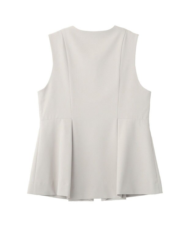 YECCA VECCA パールペプラムジレ Gray Beige