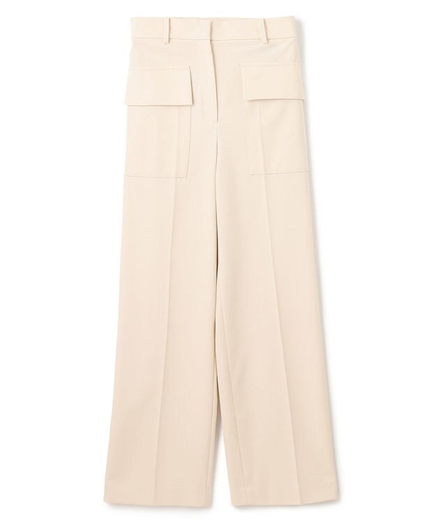 JOSEPH 【洗える】オーガニックツイル　ワイドトラウザーズ Powder