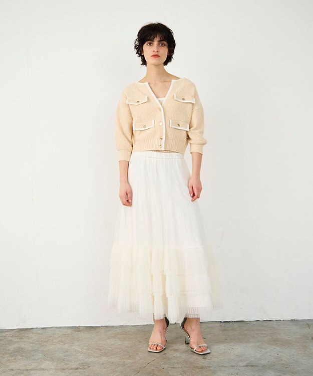 GRACE CONTINENTAL ボリュームチュールスカート キナリ