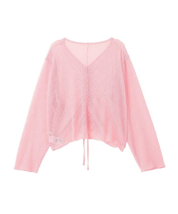 earth music&ecology フロントドロストシアープルオーバー Pink