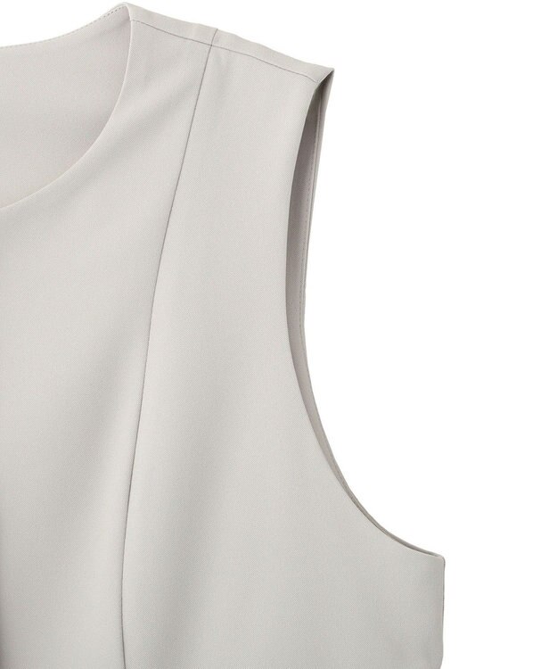 YECCA VECCA パールペプラムジレ Gray Beige