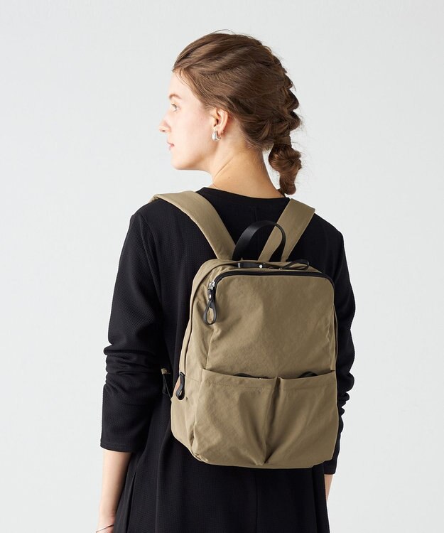 LA BAGAGERIE 【MONICA】フロントポケットバックパック グレージュ