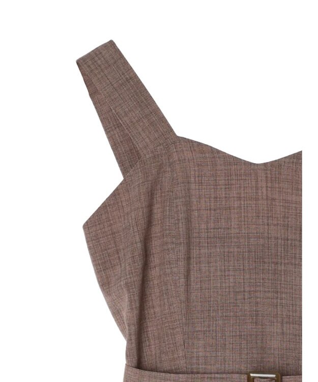 earth music&ecology ベルト付きパネルラインワンピース Brown