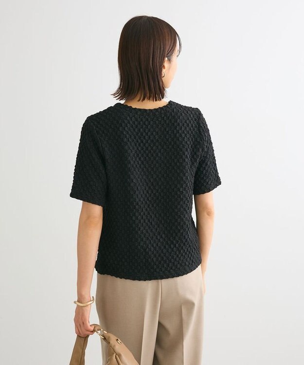 Green Parks ポコポコ５分袖プルオーバー Black