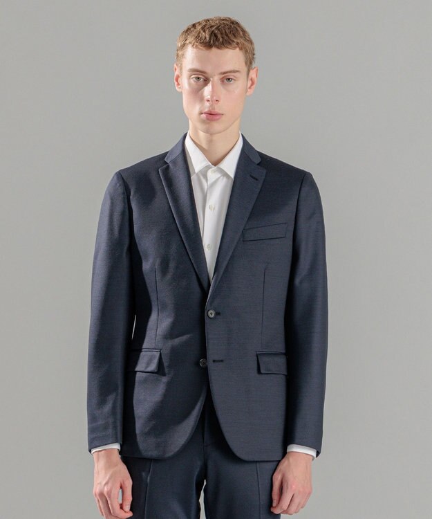 JOSEPH HOMME 新素材【抜群のストレッチ性/セットアップ対応可】スプリングウールジャージー ジャケット ネイビー系