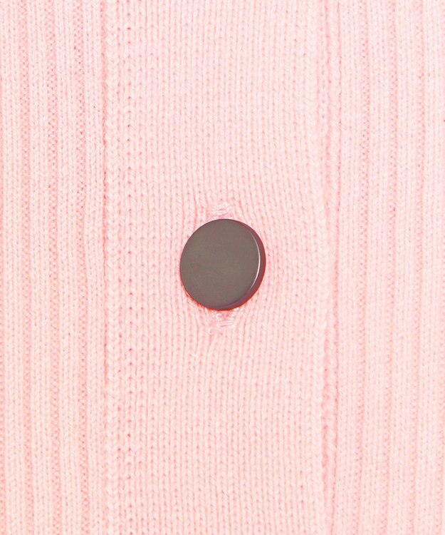 uncrave 【洗濯機洗い可】リブ フレアスリーブポロニット（uncrave STANDARD） ピンク