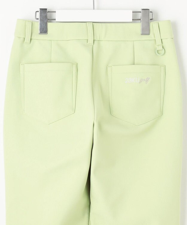 23区GOLF 冬の暖かボトム【WOMEN】ボンディング テーパードパンツ ライトグリーン系