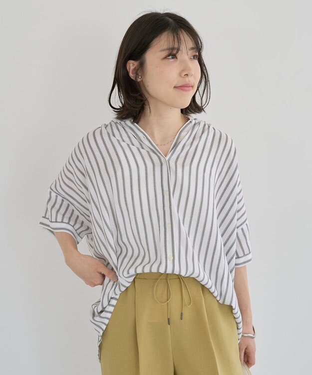 Green Parks Ｉ　アソート柄さらっとレーヨンブラウス Flower Black